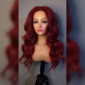 Red Burgundy Human Hair Wig